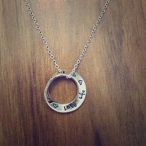 NWOT Sterling Silver Love Life Necklace